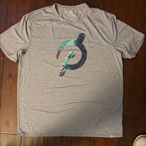 Peloton Gray large unisex T-Shirt with Multicolor Logo